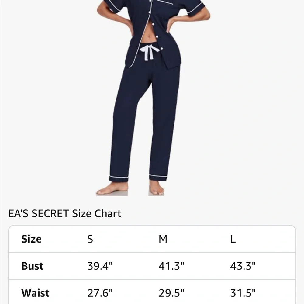 Navy Women's Pajama Set - Picture 3 of 5
